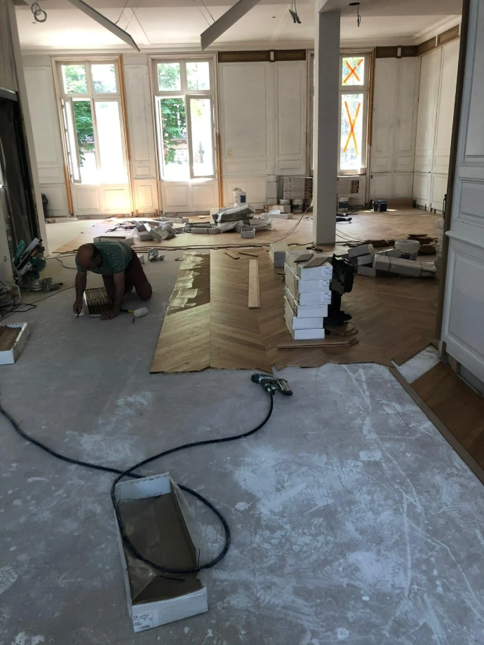 travaux pose parquet point de hongrie maisons alfort